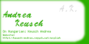 andrea keusch business card